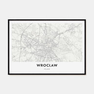 Wrocław Map Landscape Poster