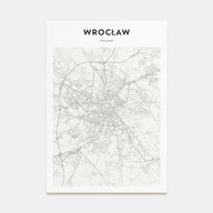 Wrocław Map Portrait Poster