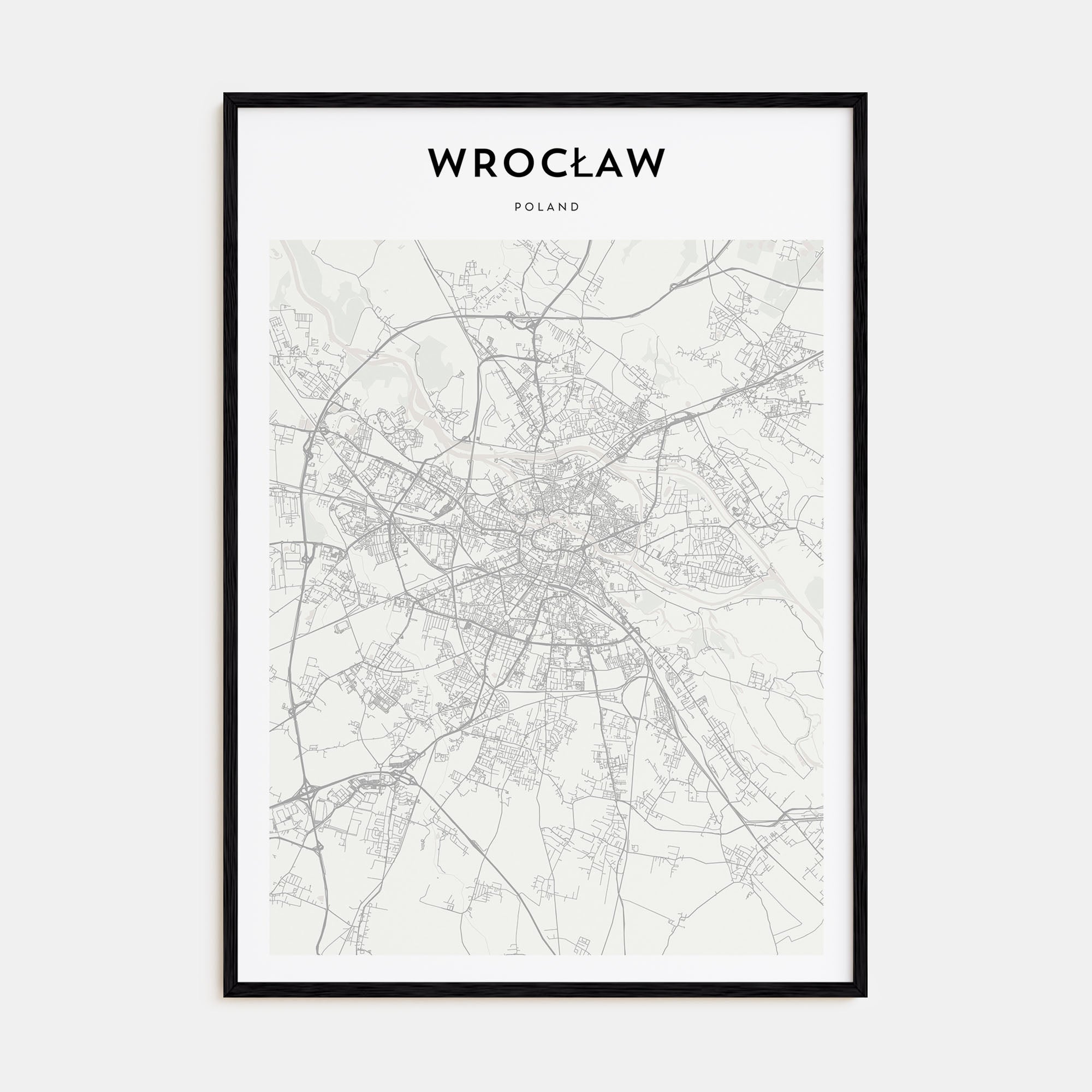 Wrocław Map Portrait Poster