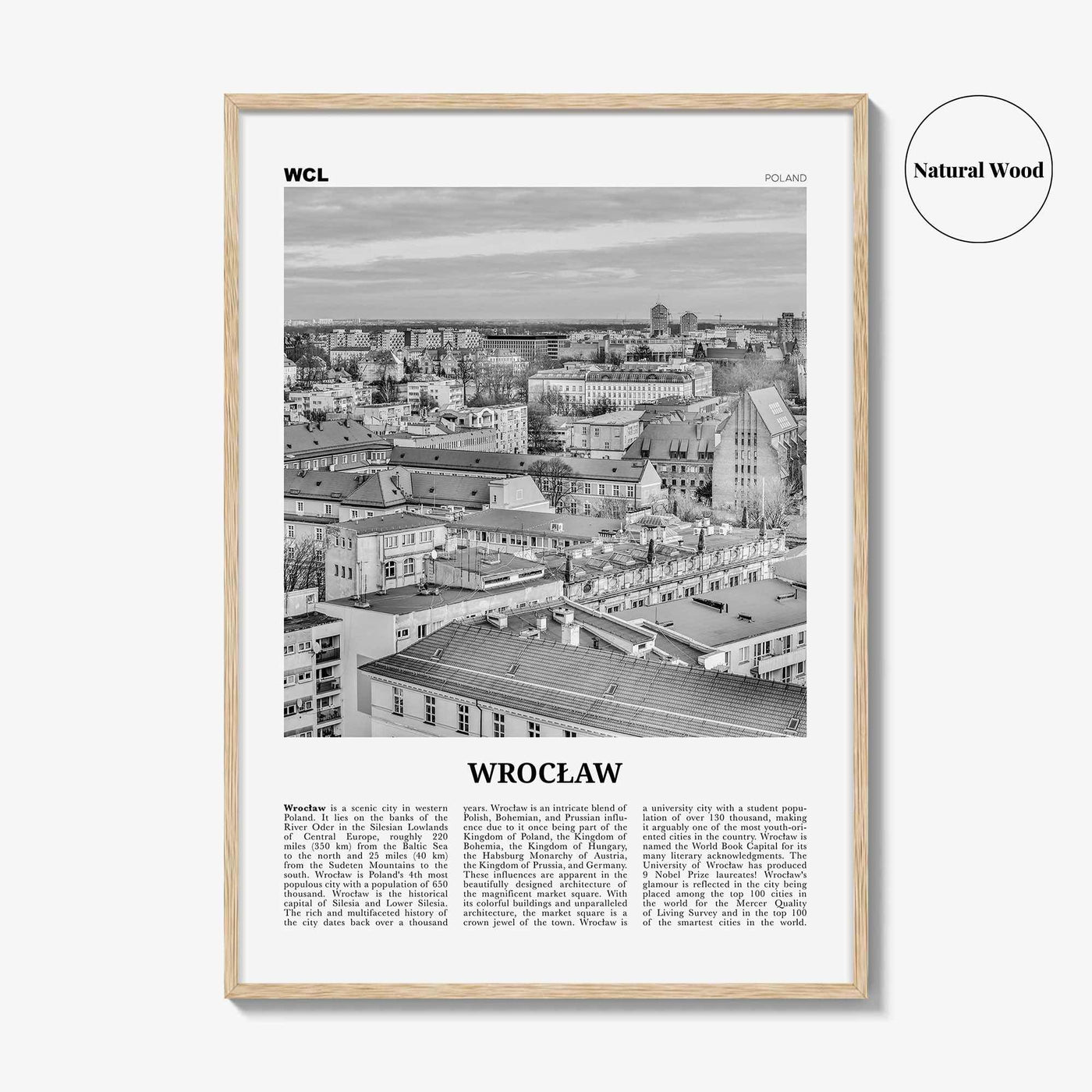 Wroclaw Print Black and White, Wrocław Wall Art, Wrocław Poster, Wrocław Photo, Wrocław Wall Décor, Wroclaw, Poland, Breslau, Polska