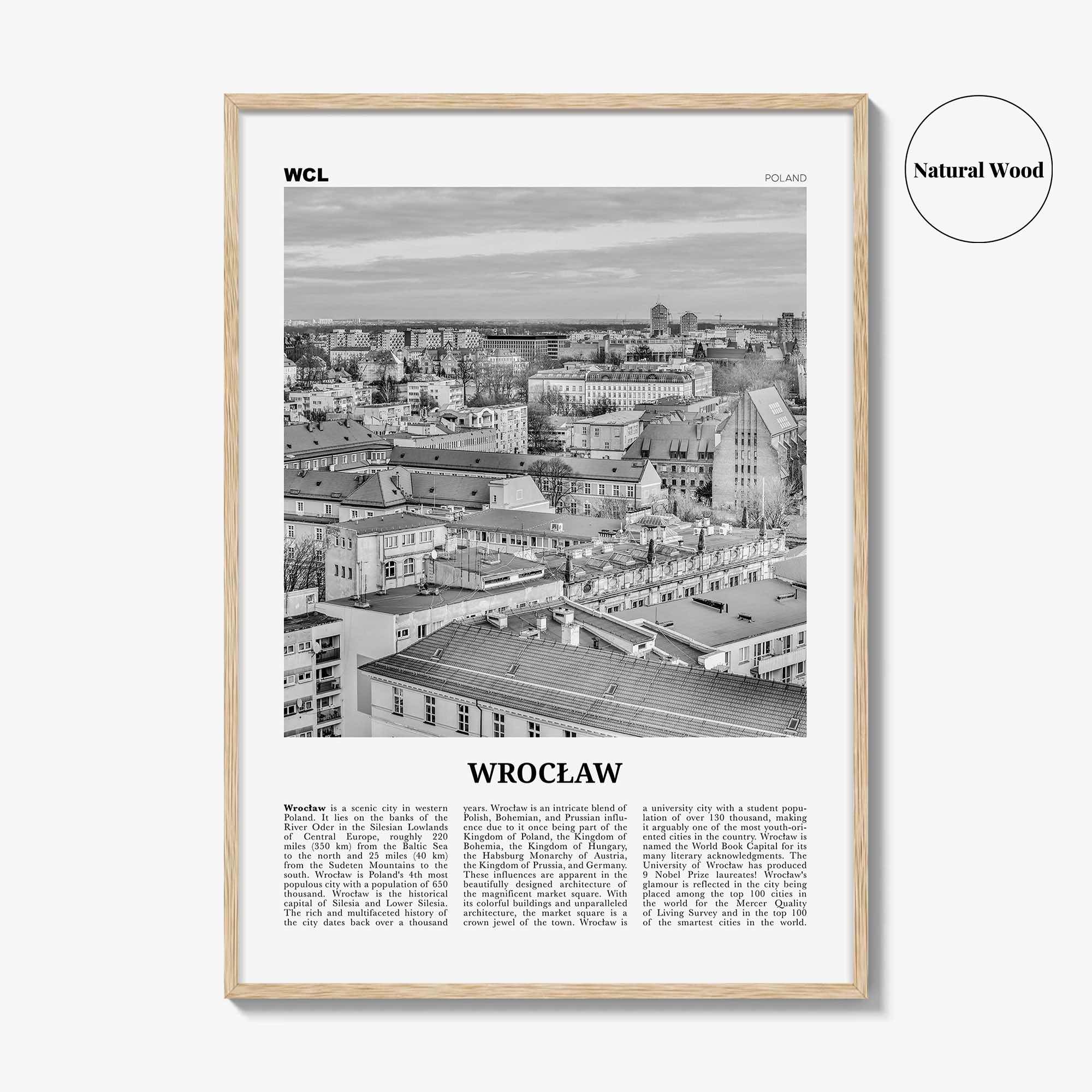 Wroclaw Print Black and White, Wrocław Wall Art, Wrocław Poster, Wrocław Photo, Wrocław Wall Décor, Wroclaw, Poland, Breslau, Polska