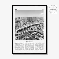Wuhan Print Black and White, Wuhan Wall Art, Wuhan Poster, Wuhan Photo, Wuhan Wall Décor, Wuhan Map, China