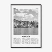 Wuppertal Print Black and White, Wuppertal Wall Art, Wuppertal Poster, Wuppertal Photo, Wuppertal Wall Décor, Wuppertal Map,