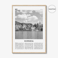 Wuppertal Print Black and White, Wuppertal Wall Art, Wuppertal Poster, Wuppertal Photo, Wuppertal Wall Décor, Wuppertal Map,