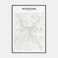 Würzburg Map Portrait Poster