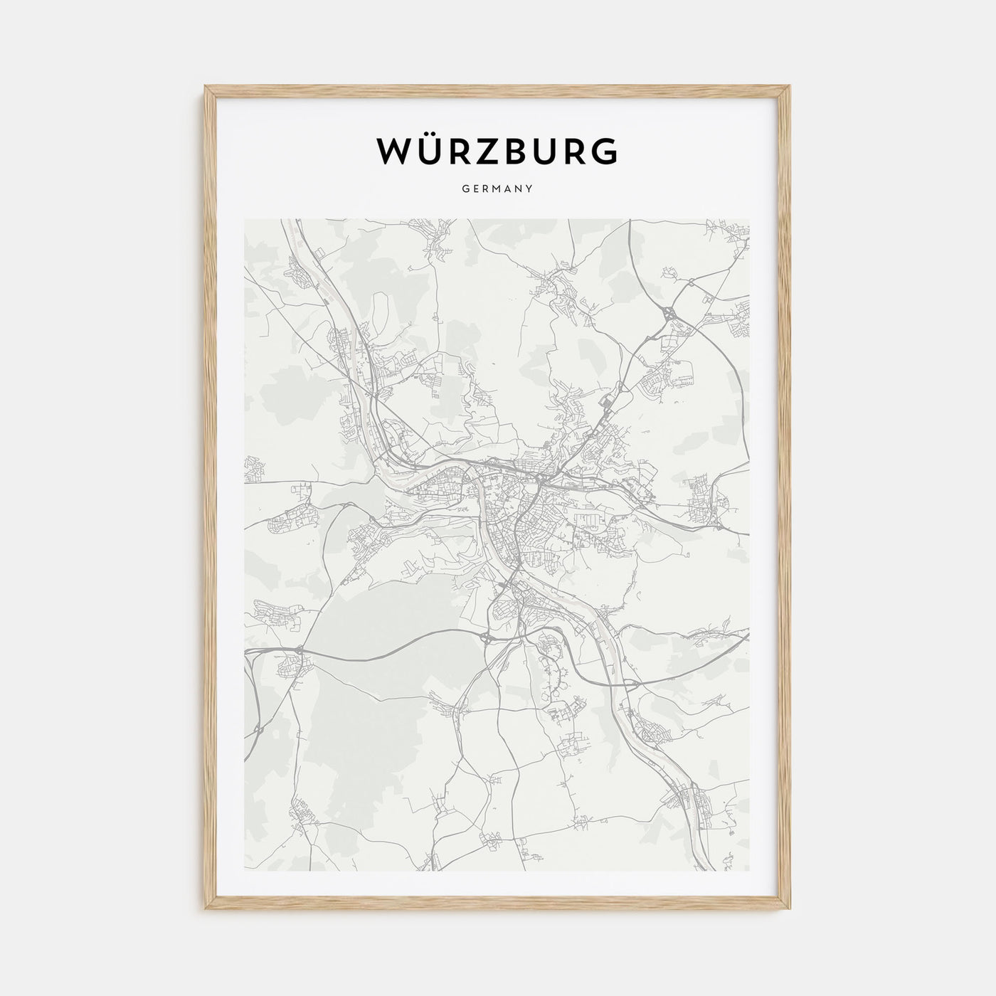 Würzburg Map Portrait Poster