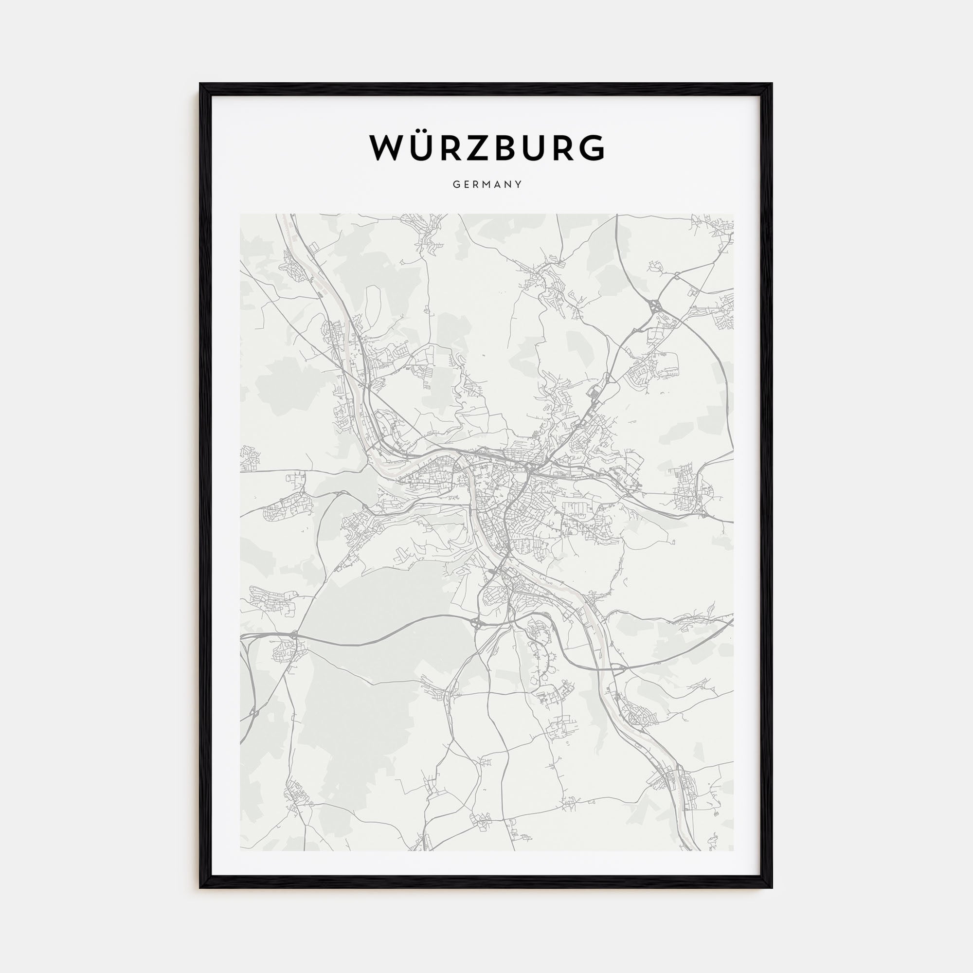 Würzburg Map Portrait Poster