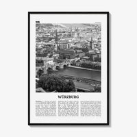 Wurzburg Print Black and White No 1, Würzburg Wall Art, Würzburg Poster, Würzburg Photo, Würzburg Map, Würzburg Wall Decor, Germany