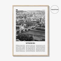 Wurzburg Print Black and White No 1, Würzburg Wall Art, Würzburg Poster, Würzburg Photo, Würzburg Map, Würzburg Wall Decor, Germany