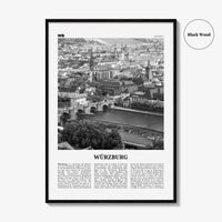 Wurzburg Print Black and White No 1, Würzburg Wall Art, Würzburg Poster, Würzburg Photo, Würzburg Map, Würzburg Wall Decor, Germany