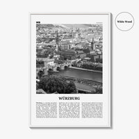 Wurzburg Print Black and White No 1, Würzburg Wall Art, Würzburg Poster, Würzburg Photo, Würzburg Map, Würzburg Wall Decor, Germany