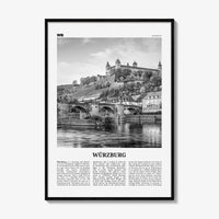 Wurzburg Print Black and White No 2, Würzburg Wall Art, Würzburg Poster, Würzburg Photo, Würzburg Map, Würzburg Wall Decor, Germany