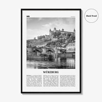 Wurzburg Print Black and White No 2, Würzburg Wall Art, Würzburg Poster, Würzburg Photo, Würzburg Map, Würzburg Wall Decor, Germany