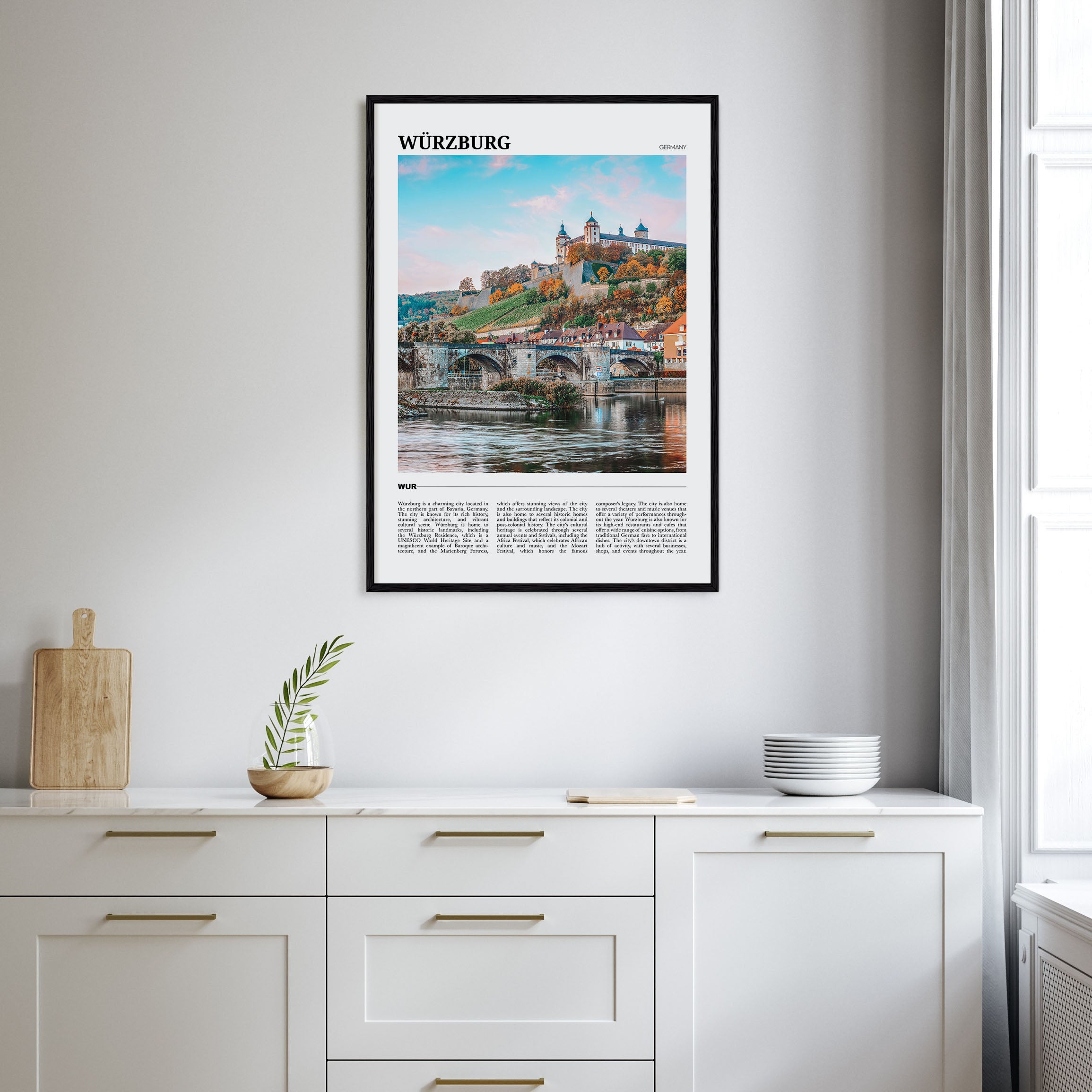 Würzburg Travel Color Poster