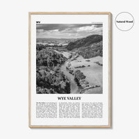 Wye Valley Print Black and White, Wye Valley Wall Art, Wye Valley Poster, Wye Valley Photo, Wye Valley Wall Décor, Wye Valley Map,