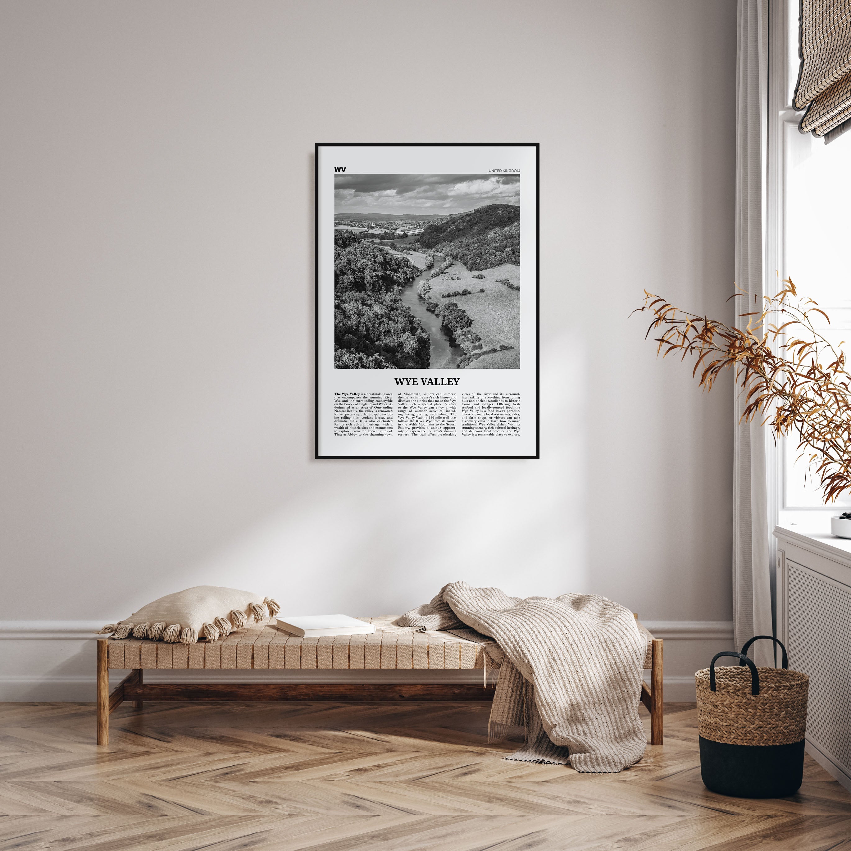 Wye Valley Travel B&W Poster