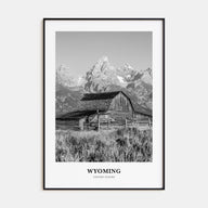 Wyoming Portrait B&W Poster