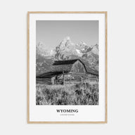 Wyoming Portrait B&W Poster