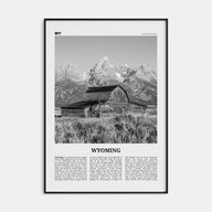 Wyoming Travel B&W No 1 Poster