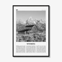 Wyoming Print Black and White No 1, Wyoming Wall Art, Wyoming Poster, Wyoming Photo, Wyoming Wall Decor, USA, United States