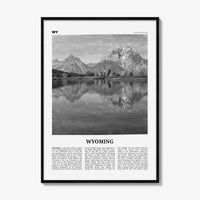 Wyoming Print Black and White No 2, Wyoming Wall Art, Wyoming Poster, Wyoming Photo, Wyoming Wall Décor, Wyoming Map, United States