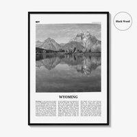 Wyoming Print Black and White No 2, Wyoming Wall Art, Wyoming Poster, Wyoming Photo, Wyoming Wall Décor, Wyoming Map, United States