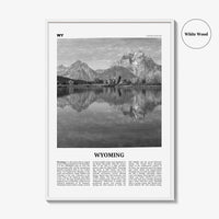 Wyoming Print Black and White No 2, Wyoming Wall Art, Wyoming Poster, Wyoming Photo, Wyoming Wall Décor, Wyoming Map, United States