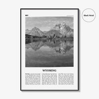 Wyoming Print Black and White No 2, Wyoming Wall Art, Wyoming Poster, Wyoming Photo, Wyoming Wall Décor, Wyoming Map, United States