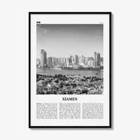 Xiamen Print Black and White, Xiamen Wall Art, Xiamen Poster, Xiamen Photo, Xiamen Wall Décor, Xiamen Map, China