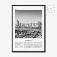 Xiamen Print Black and White, Xiamen Wall Art, Xiamen Poster, Xiamen Photo, Xiamen Wall Décor, Xiamen Map, China