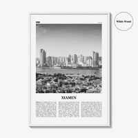 Xiamen Print Black and White, Xiamen Wall Art, Xiamen Poster, Xiamen Photo, Xiamen Wall Décor, Xiamen Map, China
