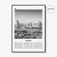 Xiamen Print Black and White, Xiamen Wall Art, Xiamen Poster, Xiamen Photo, Xiamen Wall Décor, Xiamen Map, China