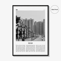 Xian Print Black and White, Xi'an Wall Art, Xi'an Poster, Xi'an Photo, Xi'an Wall Décor, Xi'an Map, China