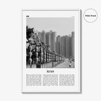 Xian Print Black and White, Xi'an Wall Art, Xi'an Poster, Xi'an Photo, Xi'an Wall Décor, Xi'an Map, China