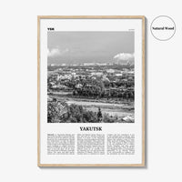 Yakutsk Print Black and White, Yakutsk Wall Art, Yakutsk Poster, Yakutsk Photo, Yakutsk Map, Yakutsk Wall Decor, Russia, Якутск
