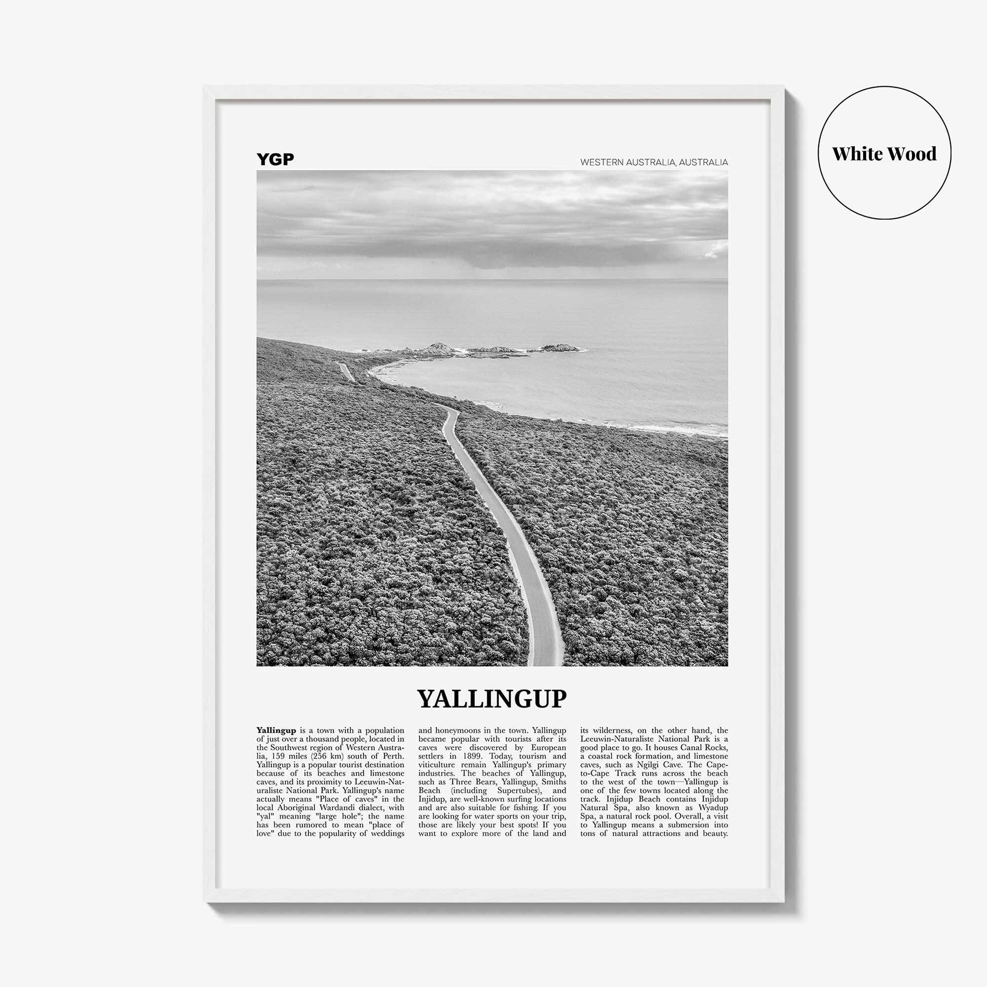 Yallingup Print Black and White, Yallingup Wall Art, Yallingup Poster, Yallingup Photo, Yallingup Wall Décor, Western Australia, Australia