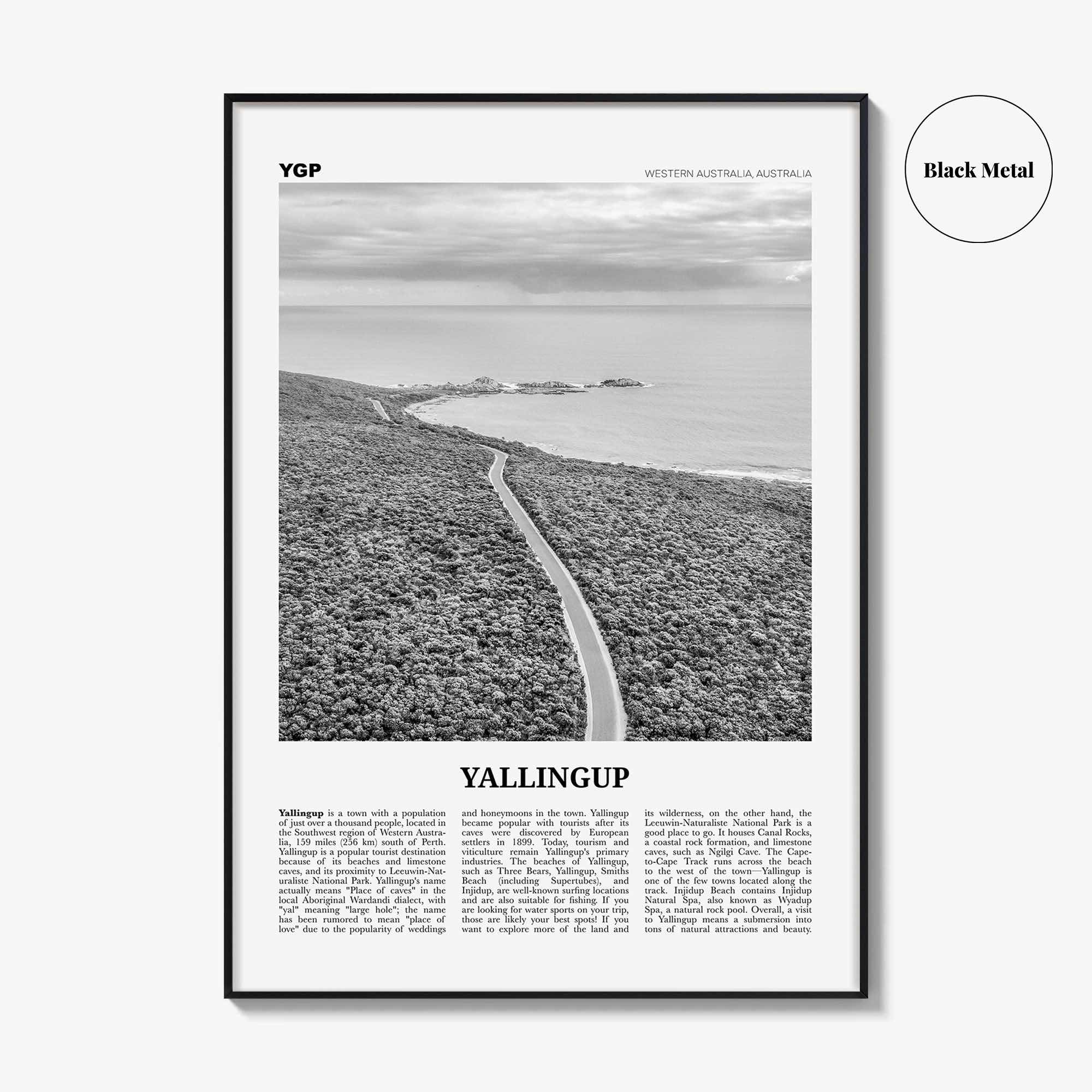 Yallingup Print Black and White, Yallingup Wall Art, Yallingup Poster, Yallingup Photo, Yallingup Wall Décor, Western Australia, Australia