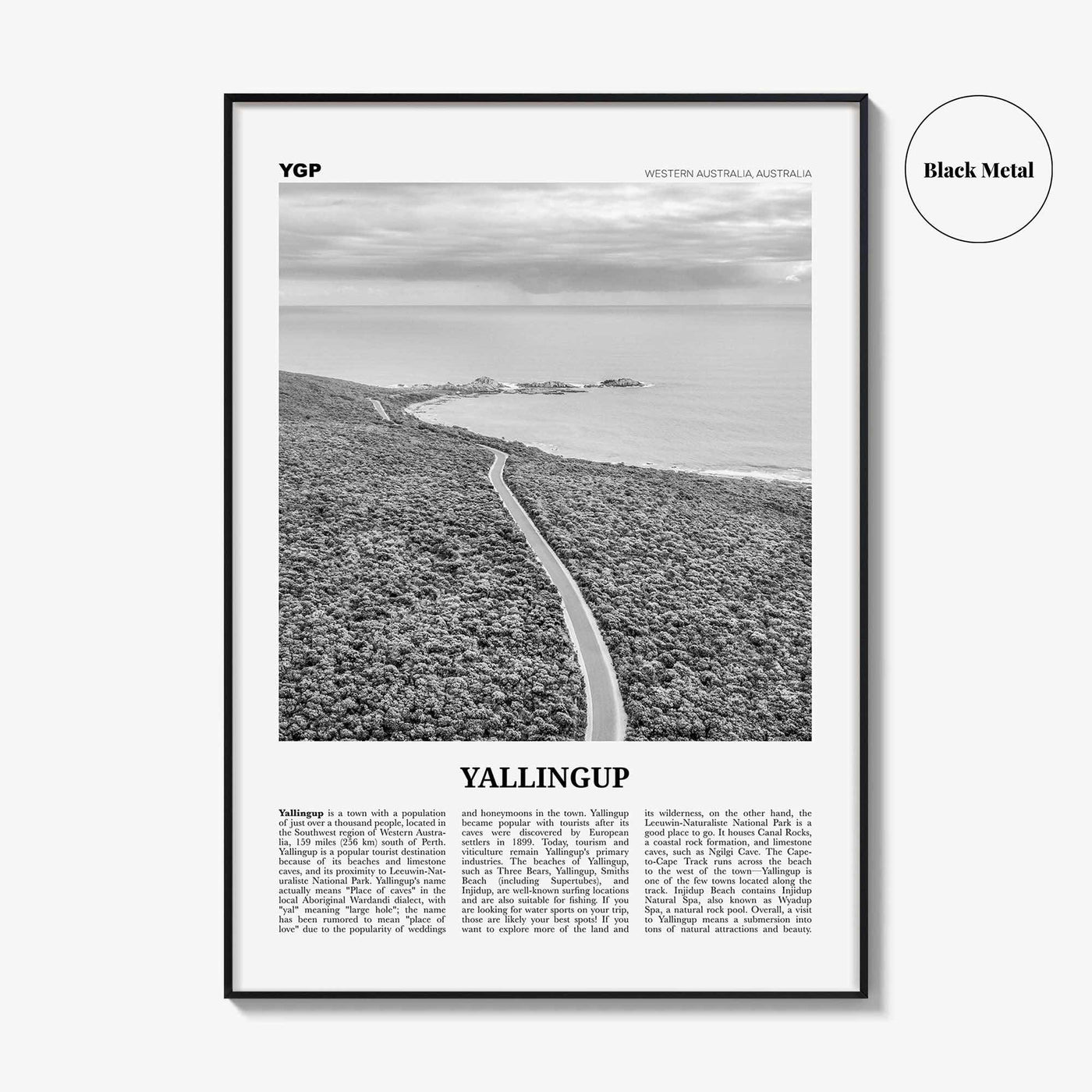 Yallingup Print Black and White, Yallingup Wall Art, Yallingup Poster, Yallingup Photo, Yallingup Wall Décor, Western Australia, Australia