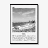 Yamba Print Black and White, Yamba Wall Art, Yamba Poster, Yamba Photo, Yamba Wall Décor, New South Wales, Australia