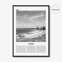 Yamba Print Black and White, Yamba Wall Art, Yamba Poster, Yamba Photo, Yamba Wall Décor, New South Wales, Australia