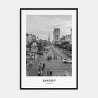 Yangon Portrait B&W Poster
