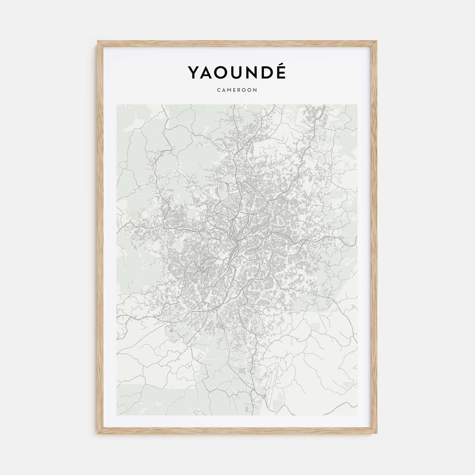 Yaoundé Map Portrait Poster