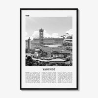 Yaounde Print Black and White, Yaoundé Wall Art, Yaoundé Poster, Yaoundé Photo, Yaoundé Wall Décor, Cameroon Poster Print, Africa