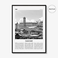 Yaounde Print Black and White, Yaoundé Wall Art, Yaoundé Poster, Yaoundé Photo, Yaoundé Wall Décor, Cameroon Poster Print, Africa