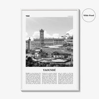 Yaounde Print Black and White, Yaoundé Wall Art, Yaoundé Poster, Yaoundé Photo, Yaoundé Wall Décor, Cameroon Poster Print, Africa