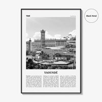 Yaounde Print Black and White, Yaoundé Wall Art, Yaoundé Poster, Yaoundé Photo, Yaoundé Wall Décor, Cameroon Poster Print, Africa