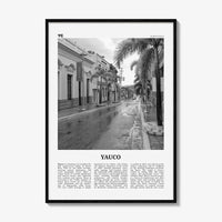 Yauco Print Black and White, Yauco Wall Art, Yauco Poster, Yauco Photo, Yauco Wall Décor, Yauco Map, Puerto Rico