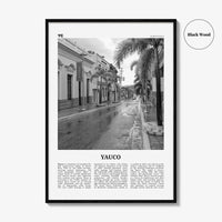 Yauco Print Black and White, Yauco Wall Art, Yauco Poster, Yauco Photo, Yauco Wall Décor, Yauco Map, Puerto Rico