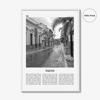 Yauco Print Black and White, Yauco Wall Art, Yauco Poster, Yauco Photo, Yauco Wall Décor, Yauco Map, Puerto Rico