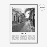Yauco Print Black and White, Yauco Wall Art, Yauco Poster, Yauco Photo, Yauco Wall Décor, Yauco Map, Puerto Rico
